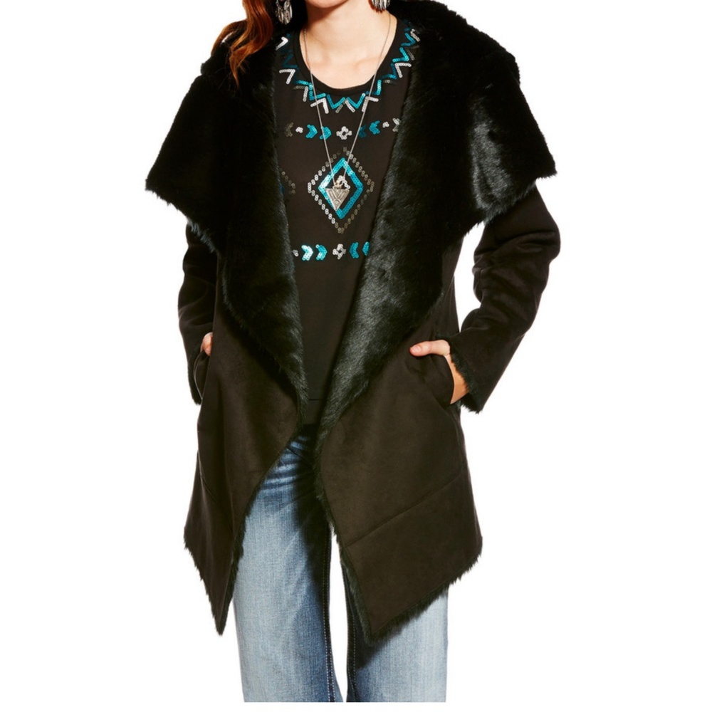 Ariat Women's Sia Bonded Suede Faux Fur Coat